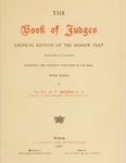 The Book of Judges by G. F. Moore