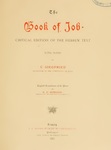 The Book of Job by C. Siegfried